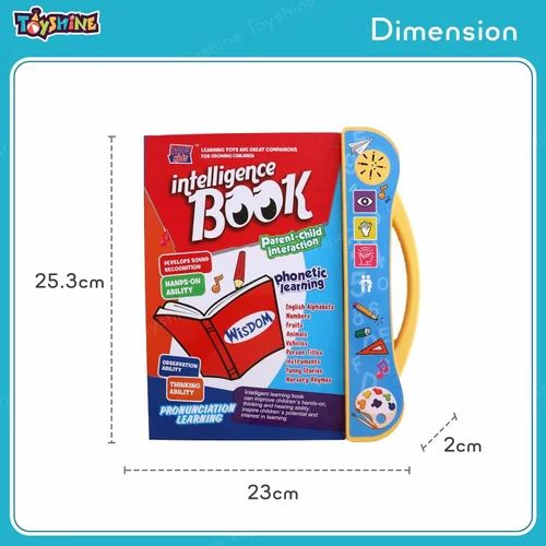 Play & Learn Intelligence Book | Interactive Musical Phonetic Learning for Kids 3+ | Educational ABC & 123 E-Learning Toy for Toddlers